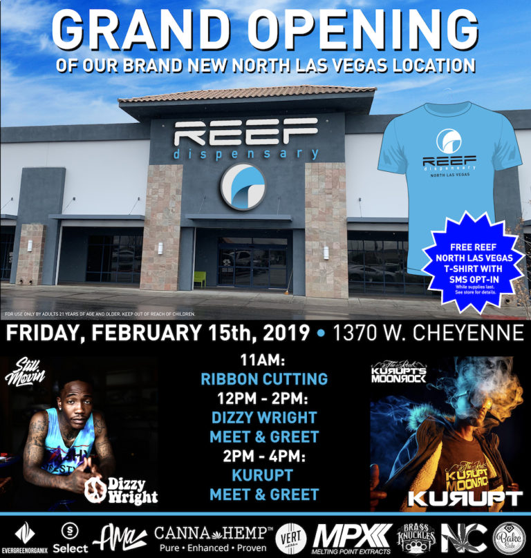 REEF DISPENSARY ANNOUNCES GRAND OPENING OF NEW NORTH LAS VEGAS LOCATION